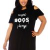 Best Plus Size Mehr Boos Jersey Kleid Mit Taschen Schwarz