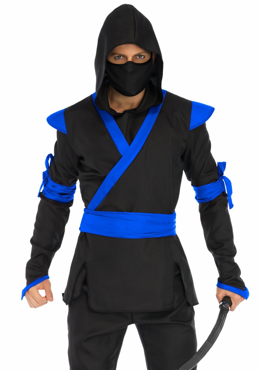 New Ninja-Kostum Fur Herren Schwarz Blau