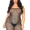 New Plus Liebesspiel Netz Bodystocking Schwarz