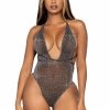 Wholesale Cabrio Plungeing Strass Teddy Schwarz/Silber