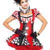 Online Harlekin Clown Kostum Schwarz Rot