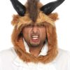 Wholesale Brutal Beast Kapuzenmaske Fur Herren Mit Hornern Braun