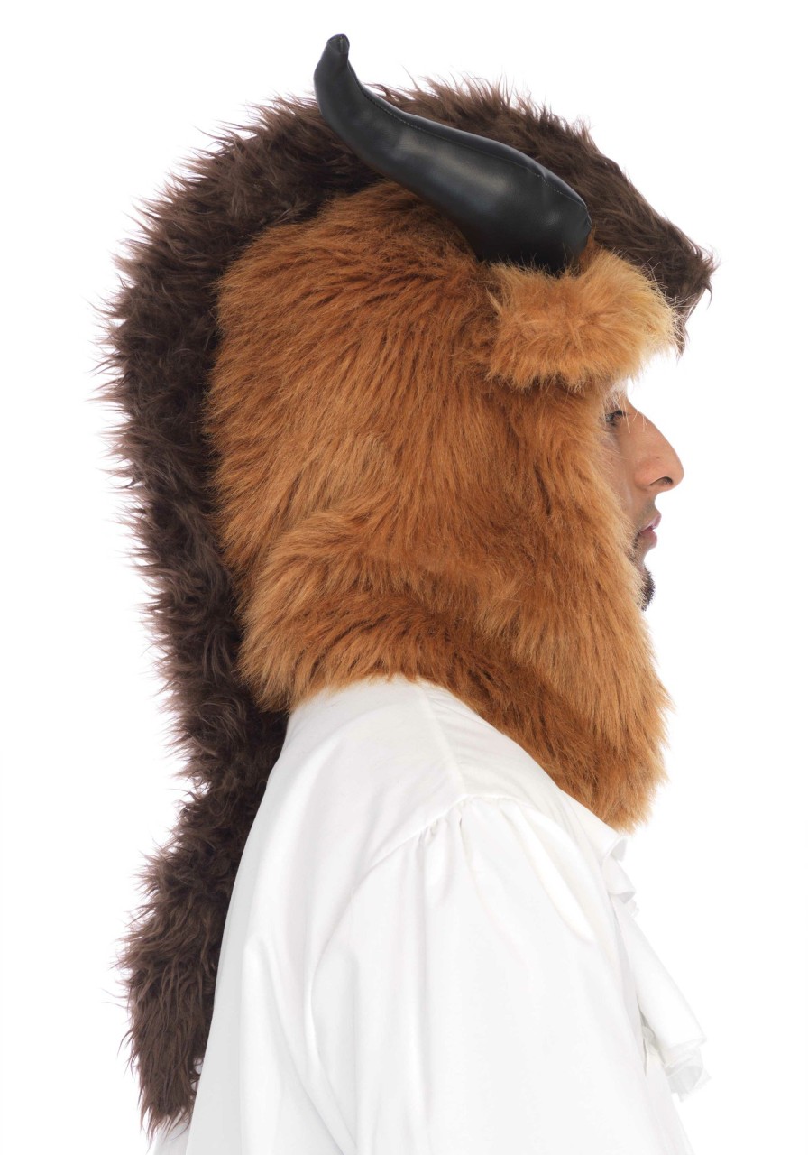 Wholesale Brutal Beast Kapuzenmaske Fur Herren Mit Hornern Braun