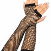 New Strass Netz-Armstulpen Handschuhe Schwarz