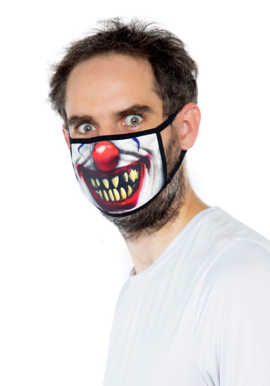 Hot Gruselige Clown Gesichtsmaske Mehrfarbig