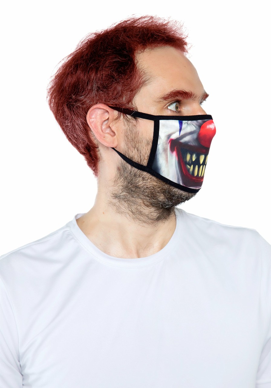 Hot Gruselige Clown Gesichtsmaske Mehrfarbig