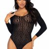 New Mosaik Blickdichter Body Schwarz