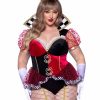 Clearance Royal Queen Body Plus Size Schwarz/Rot