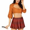 Clearance Velma Crop Top Und Karierter Rock Mehrfarbig