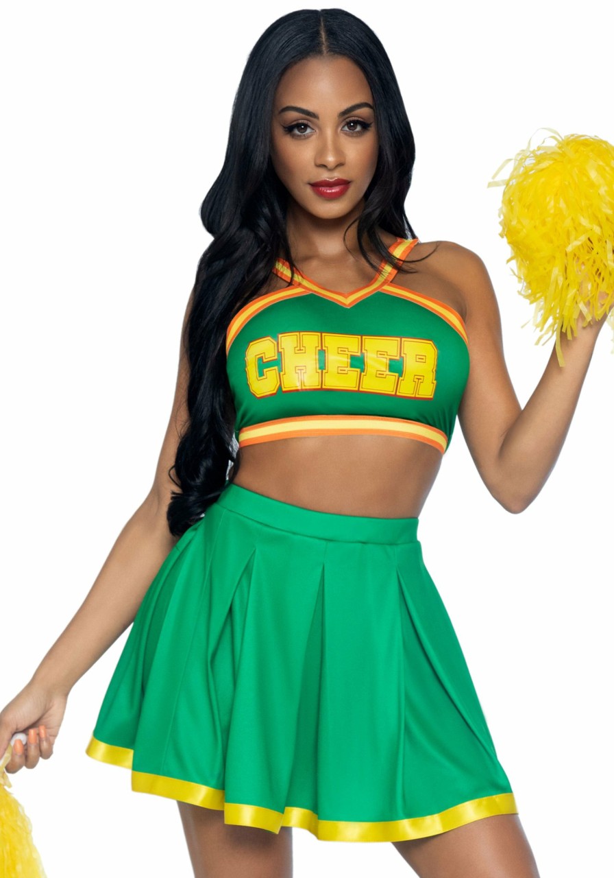 Online Bring It Baddie Cheerleader Kostum Grun