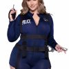 Hot Flirty Cop Plus Size Blau/Silber