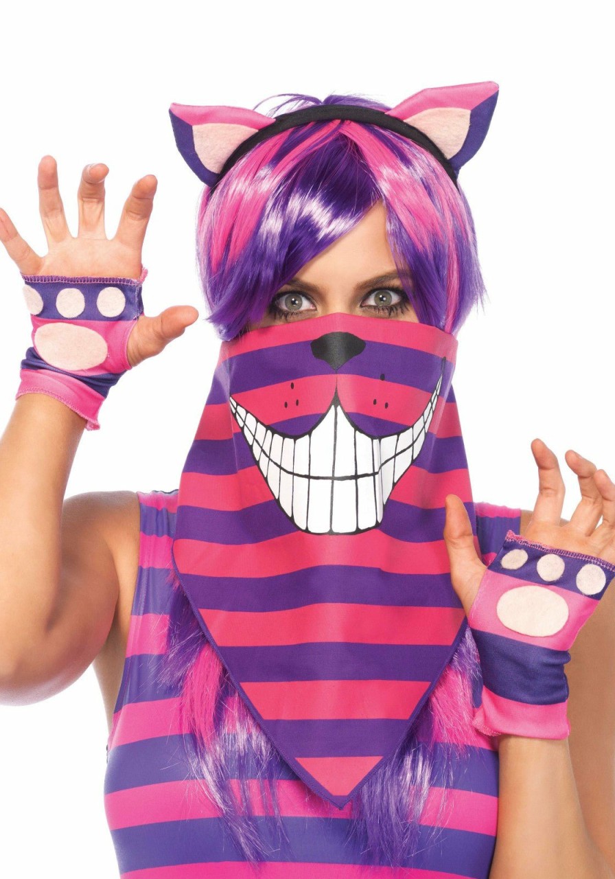 Online Grinsekatze Kostum Bandana Maske Violet/Rosa