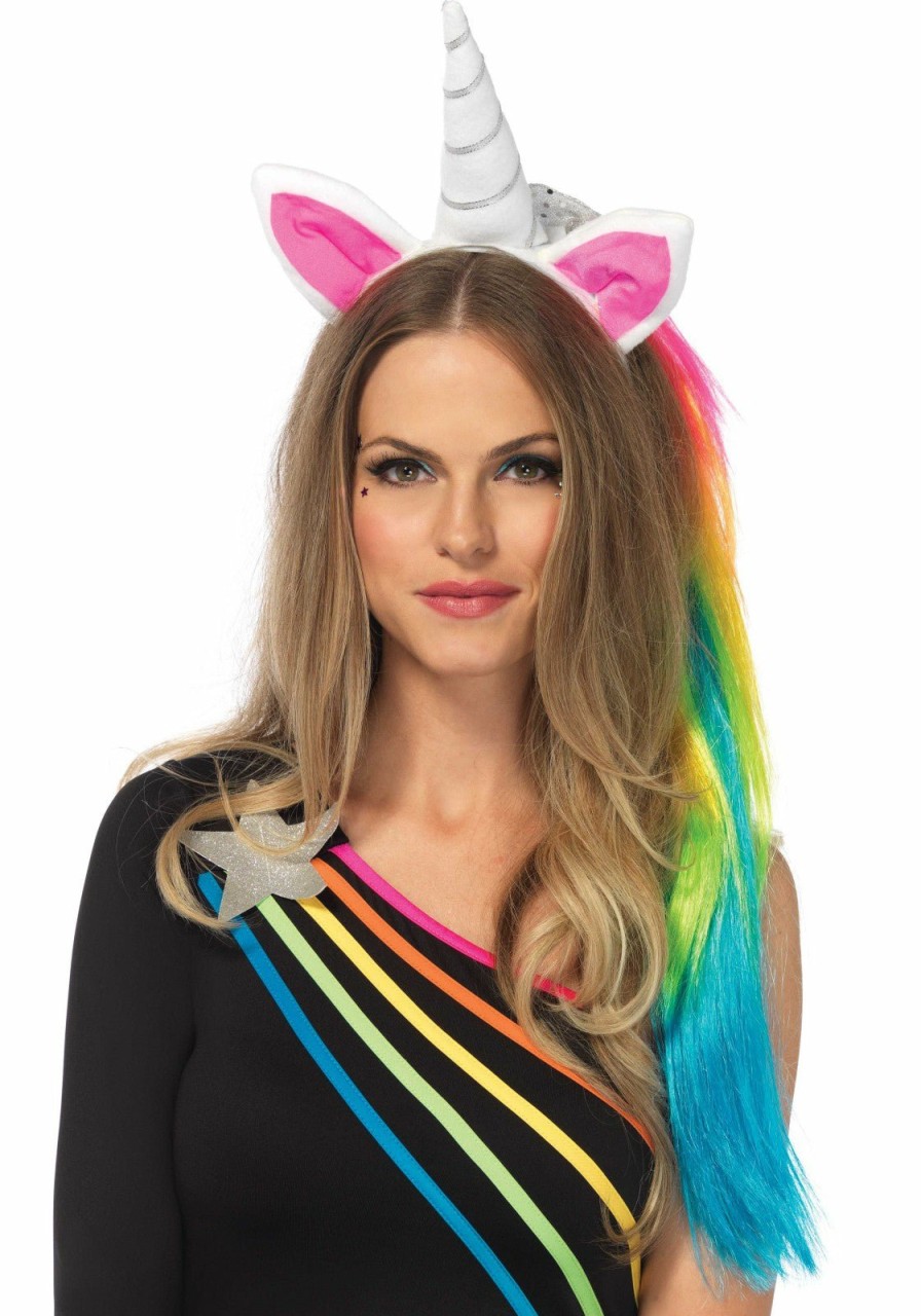 Best Zauberhaftes Einhorn Stirnband Mit Regenbogen Perucke Mahne Mehrfarbig