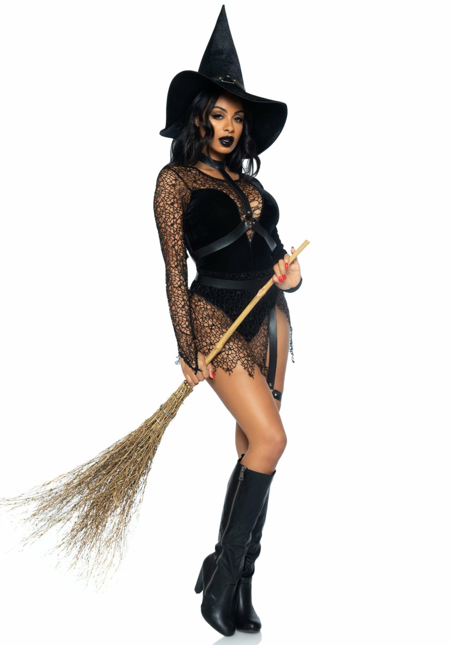 Wholesale Crafty Witch Halloween Kostum Schwarz