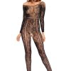 Hot Bodystocking Mit Langen Armeln Schwarz