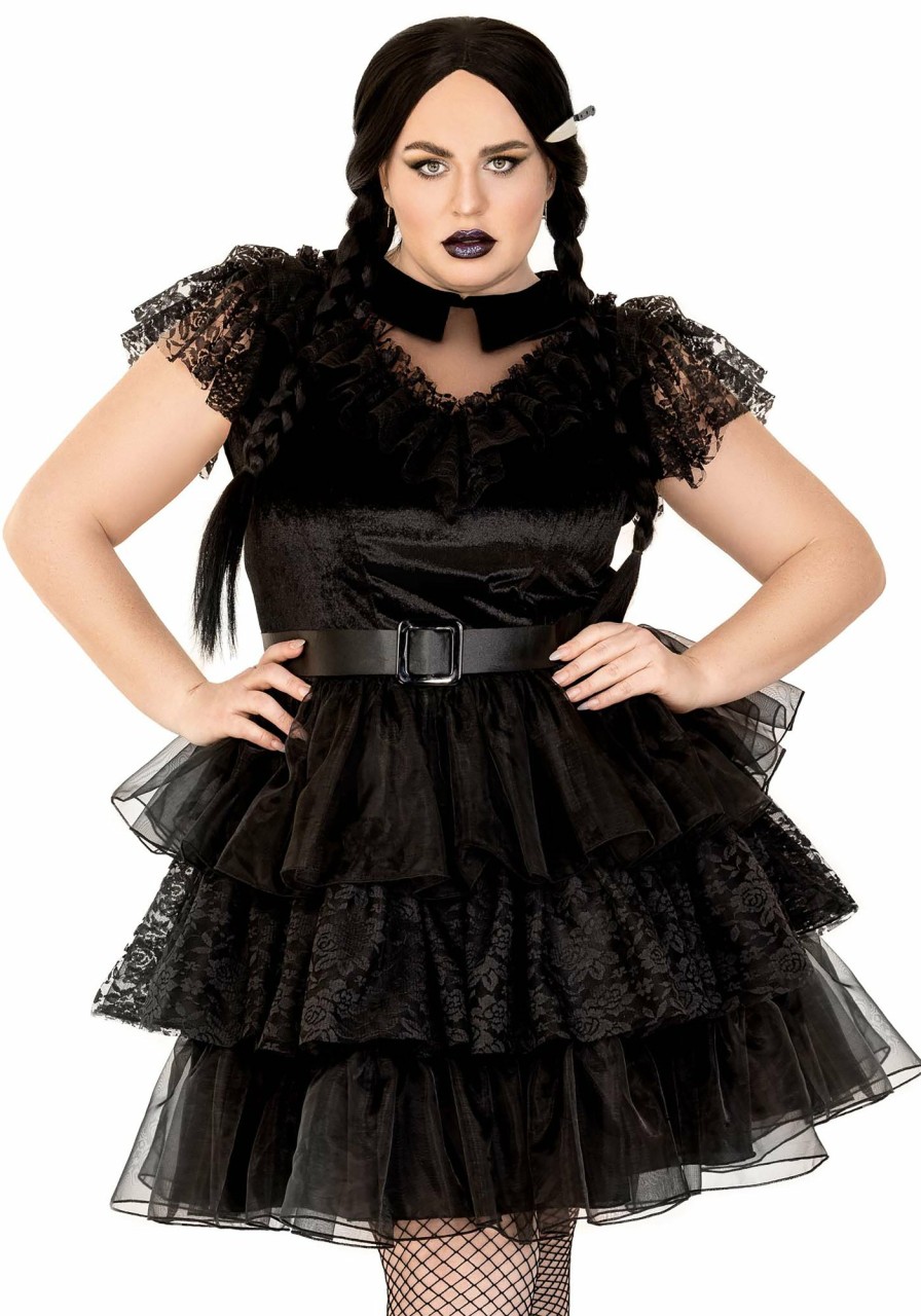 Online Raving Rebel Plus Size Schwarz