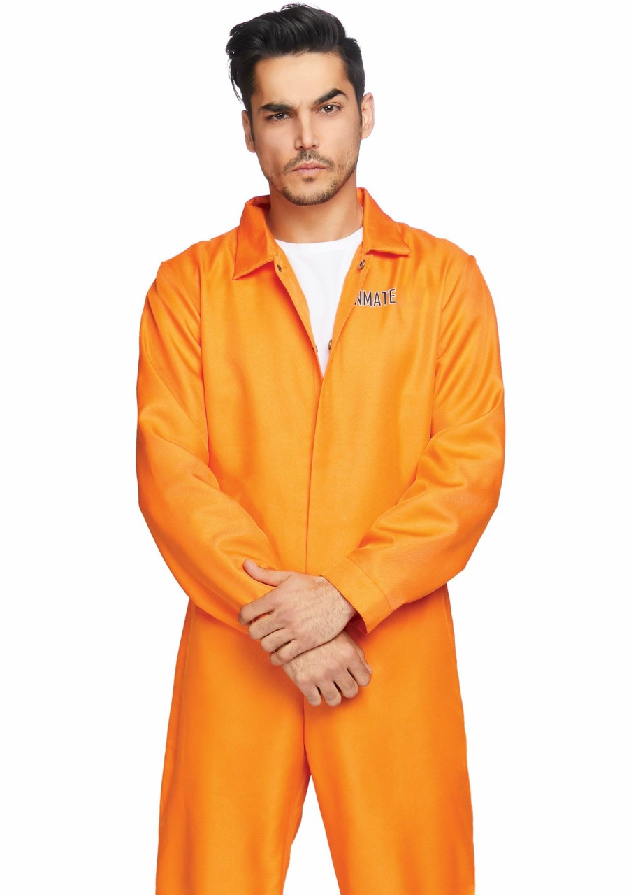 Clearance State Prison Jumpsuit Kostum Fur Herren Orange