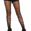 Hot Fledermausflugel Transparente Strumpfhose Schwarz