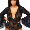 Wholesale Body Mit Glockenarmeln Schwarz