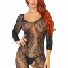 Wholesale Sweet Fling Lace Bodystocking Schwarz