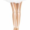 Clearance Strumpfhosen Fur Skelett-Knochen Frauen Nude