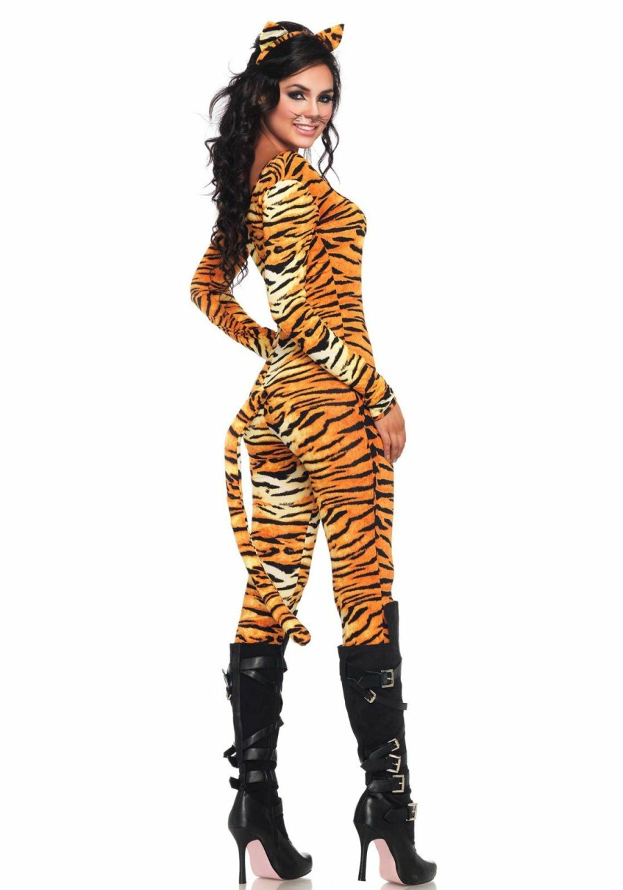 Clearance Wilde Tigerin Kostum Orange/Schwarz