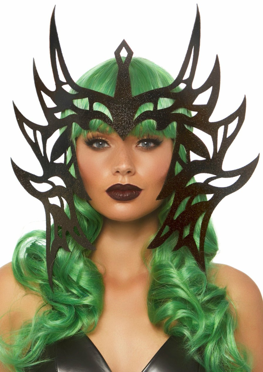 New Glitter Die Warrior Die Cut Headpiece Schwarz