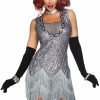 Online Brullendes Roxy Flapper Kostum Silber