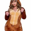 Clearance Samt Fawn Romper Plus Grose Braun