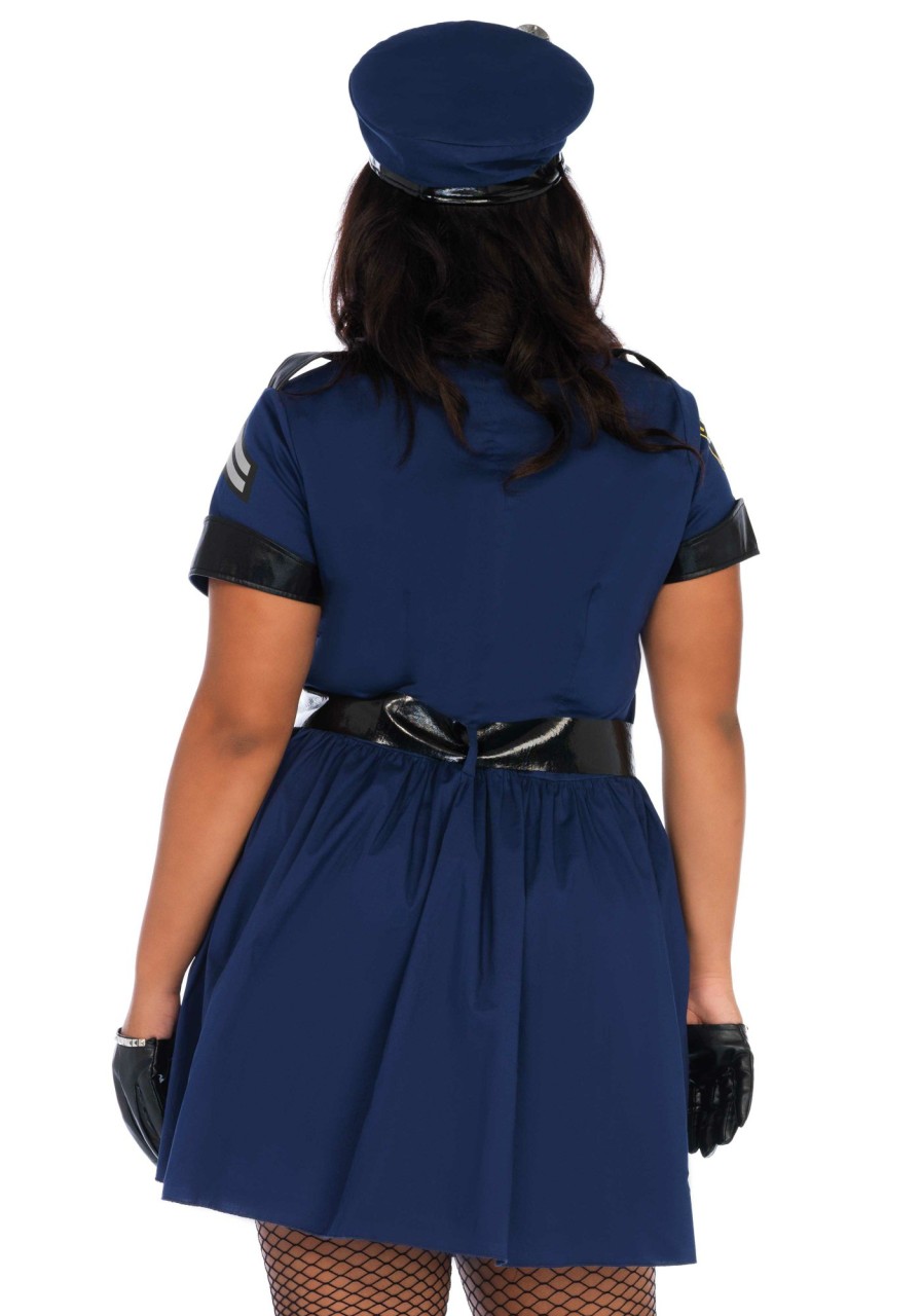 Clearance Ubergrose Flirty Cop Kostum Blau/Silber