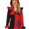 Best Harlekin Kuscheliges Kostumkleid Schwarz/Rot