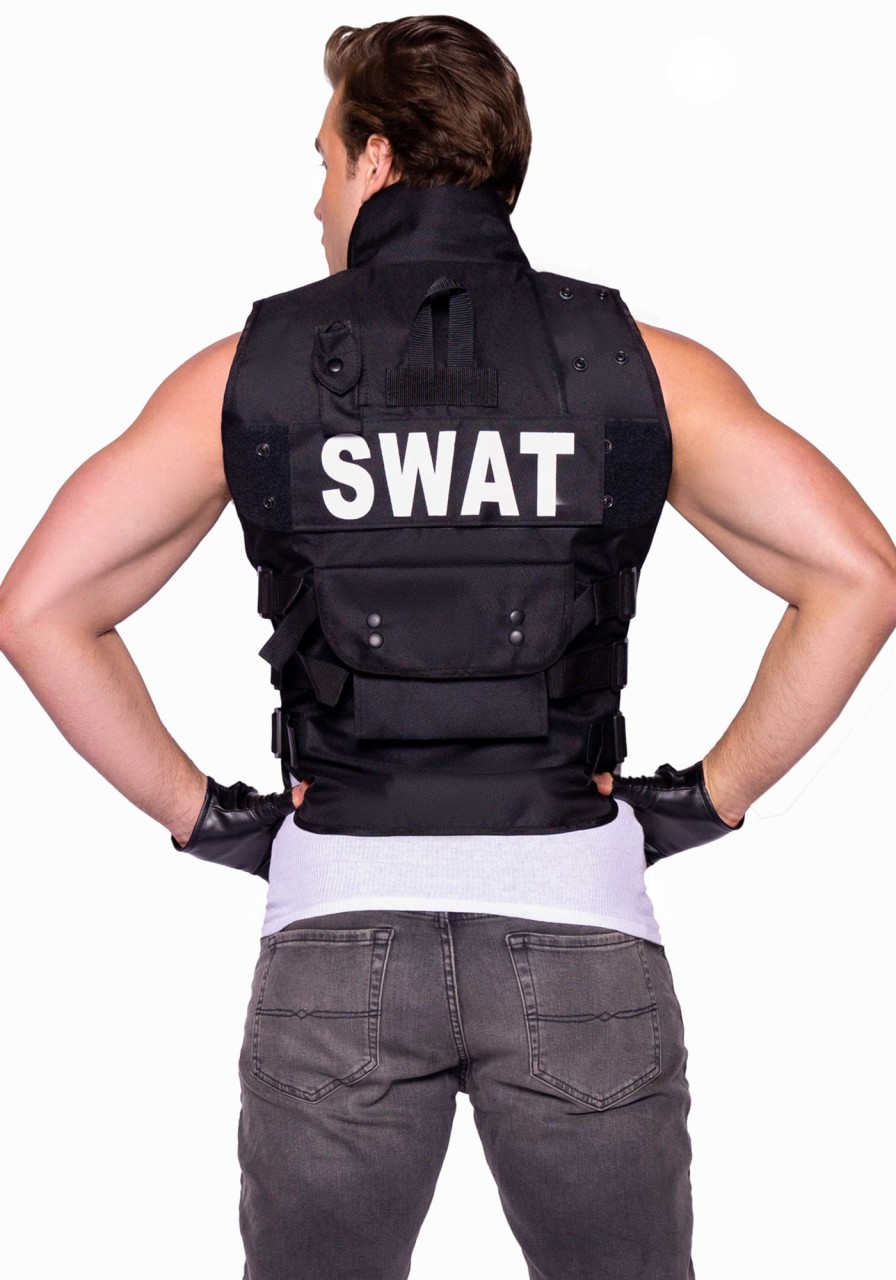 New Swat Commander Kostum Fur Herren Schwarz