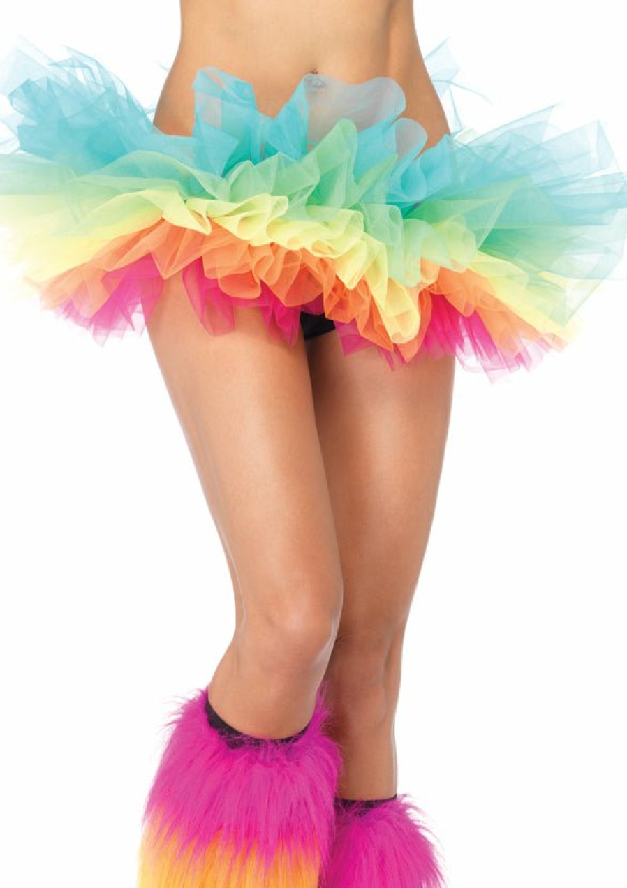 Best Regenbogen Organza Geschichttull Tutu Rock Mehrfarbig