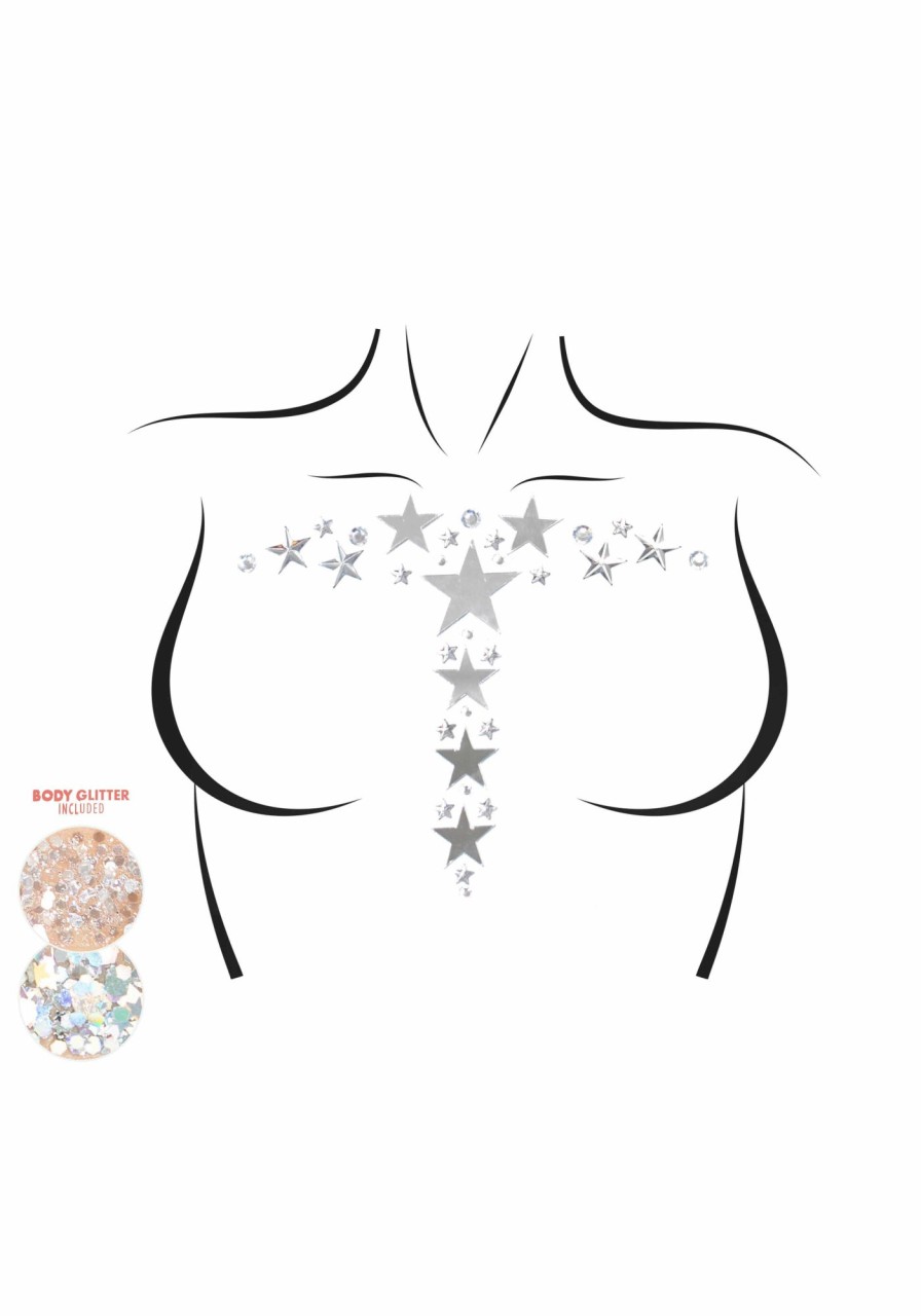 Best Kismet Jewels Aufkleber & Body Glitter Silber