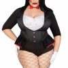 Hot Hubsche Puppe Plus Size Schwarz/Weis