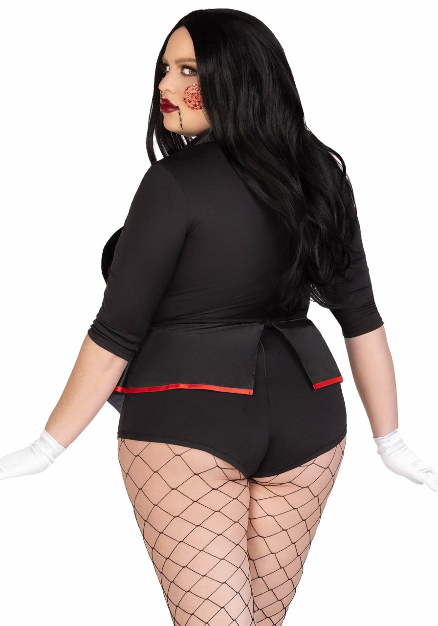 Hot Hubsche Puppe Plus Size Schwarz/Weis